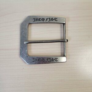 IRON FIST Old Gothic Logo Silver Belt Buckle EUC Goth Punk Y2K Hot Topic